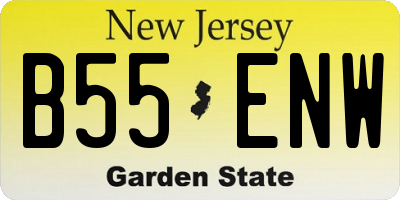 NJ license plate B55ENW