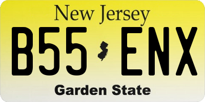 NJ license plate B55ENX