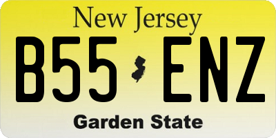 NJ license plate B55ENZ
