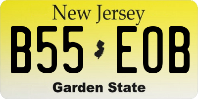 NJ license plate B55EOB