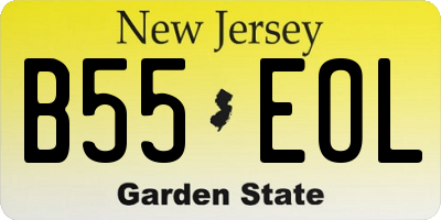 NJ license plate B55EOL