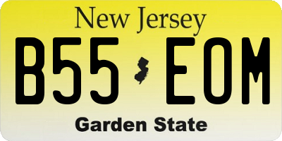 NJ license plate B55EOM