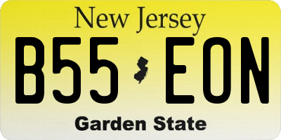 NJ license plate B55EON