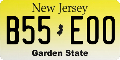 NJ license plate B55EOO