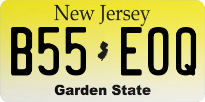 NJ license plate B55EOQ