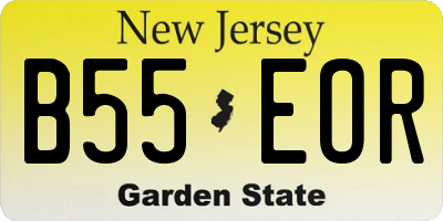 NJ license plate B55EOR