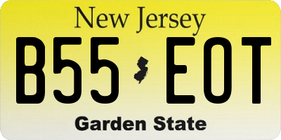 NJ license plate B55EOT
