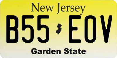 NJ license plate B55EOV