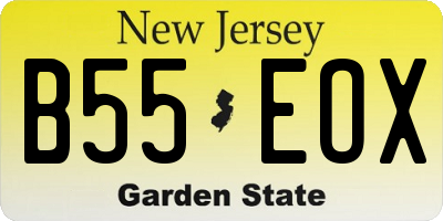 NJ license plate B55EOX