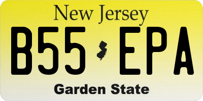 NJ license plate B55EPA