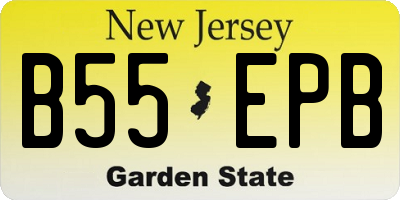 NJ license plate B55EPB