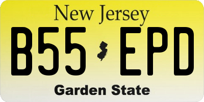 NJ license plate B55EPD