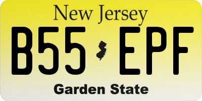 NJ license plate B55EPF