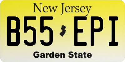 NJ license plate B55EPI