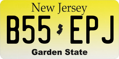 NJ license plate B55EPJ