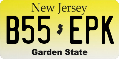 NJ license plate B55EPK