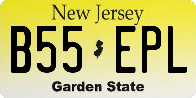 NJ license plate B55EPL