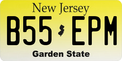 NJ license plate B55EPM