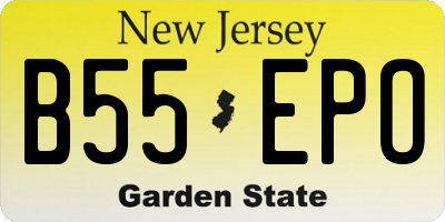 NJ license plate B55EPO