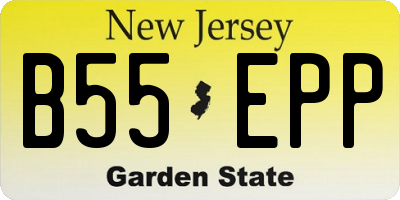 NJ license plate B55EPP