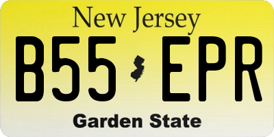 NJ license plate B55EPR