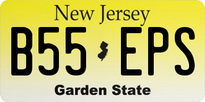 NJ license plate B55EPS