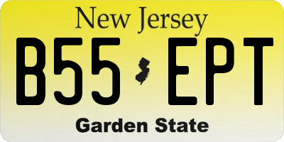 NJ license plate B55EPT