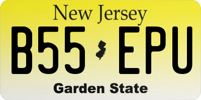 NJ license plate B55EPU