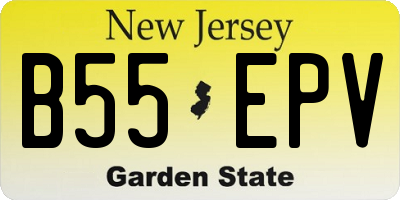 NJ license plate B55EPV