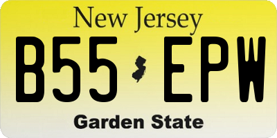 NJ license plate B55EPW