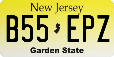 NJ license plate B55EPZ