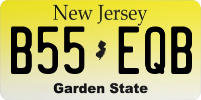 NJ license plate B55EQB