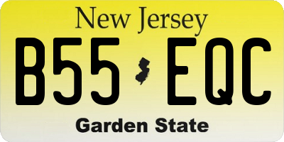 NJ license plate B55EQC