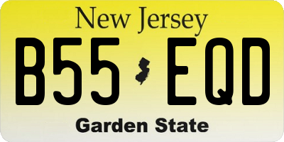 NJ license plate B55EQD