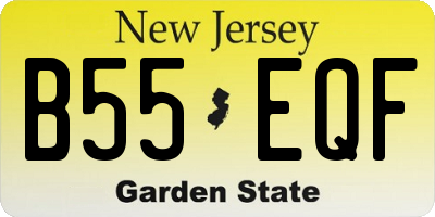 NJ license plate B55EQF