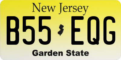 NJ license plate B55EQG