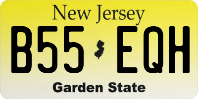NJ license plate B55EQH