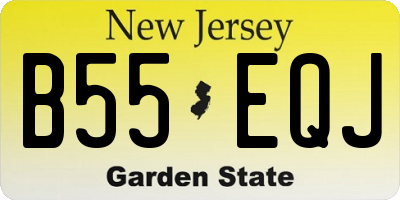 NJ license plate B55EQJ