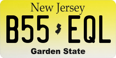 NJ license plate B55EQL