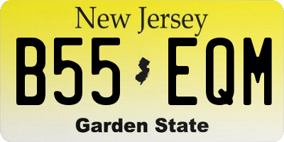 NJ license plate B55EQM