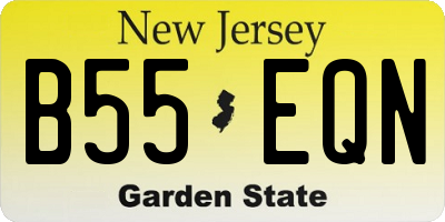 NJ license plate B55EQN