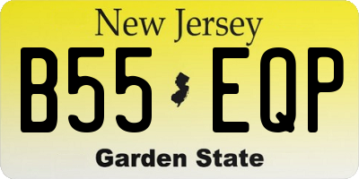 NJ license plate B55EQP