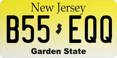 NJ license plate B55EQQ