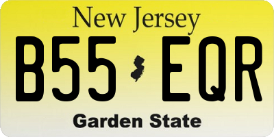 NJ license plate B55EQR
