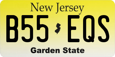 NJ license plate B55EQS