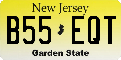 NJ license plate B55EQT