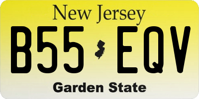 NJ license plate B55EQV