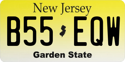 NJ license plate B55EQW