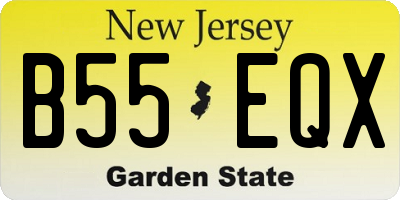 NJ license plate B55EQX