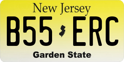 NJ license plate B55ERC